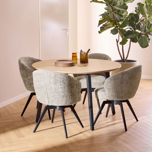 Table à Manger 4 Personnes Ronde En Bois Ø120cm