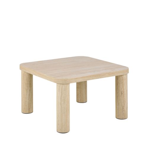 Table Basse Carrée Effet Travertin 60x60cm