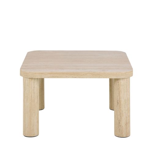 Table Basse Carrée Effet Travertin 60x60cm