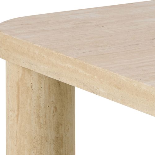 Table Basse Carrée Effet Travertin 60x60cm
