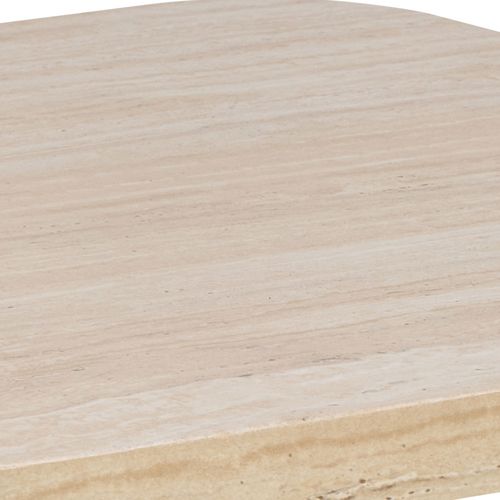 Table Basse Carrée Effet Travertin 60x60cm