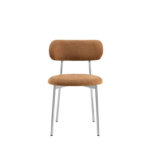 Lot De 2 Chaises En Tissu Pieds Chrome