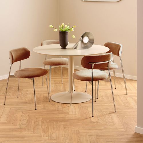 Lot De 2 Chaises En Tissu Pieds Chrome