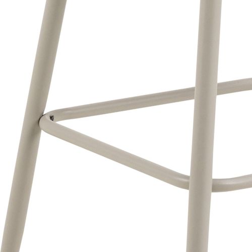 Lot De 2 Tabourets De Bar En Tissu Pieds Beiges H78cm