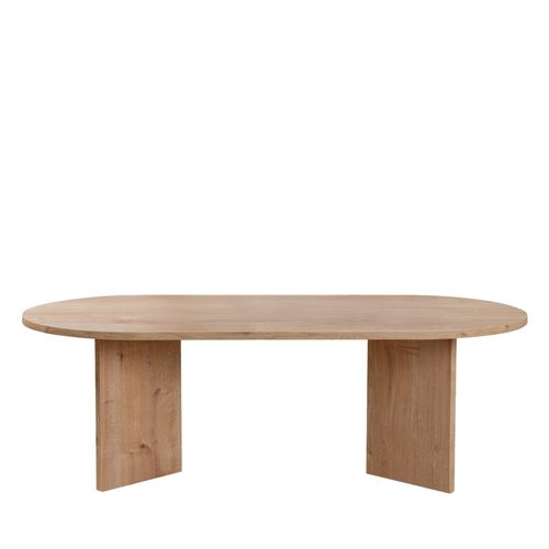 Table Basse Ovale En Bois 119x60cm