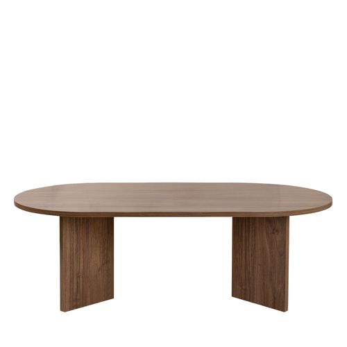 Table Basse Ovale En Bois 119x60cm