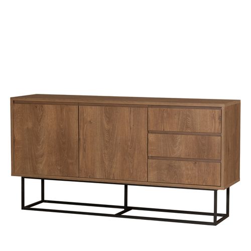Buffet 2 Portes En Bois Et Métal L140cm