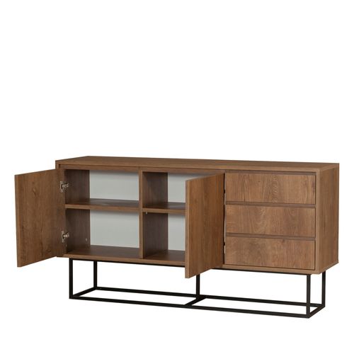 Buffet 2 Portes En Bois Et Métal L140cm