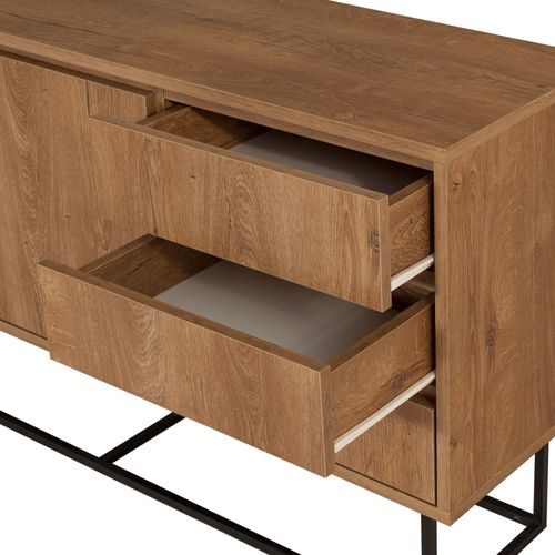 Buffet 2 Portes En Bois Et Métal L140cm