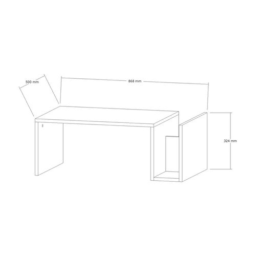 Table Basse Avec Porte Magazines Effet Travertin
