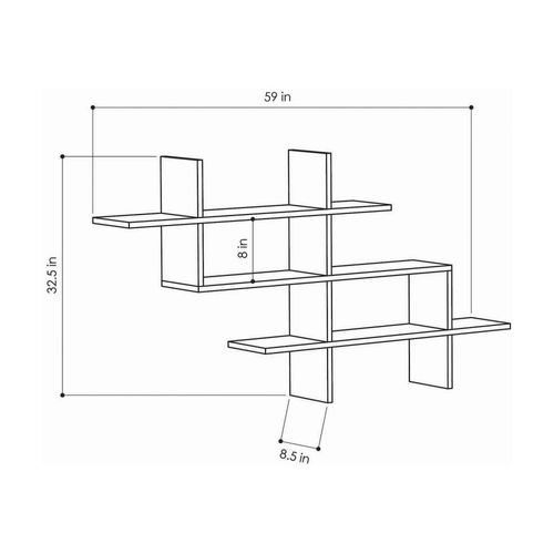 Étagère Murale En Bois L150cm