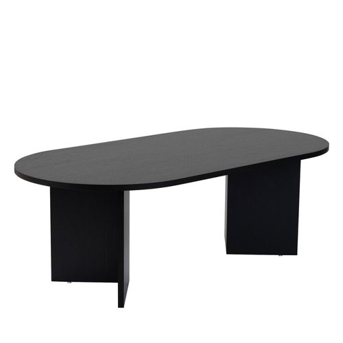 Table Basse Ovale En Bois 119x60cm