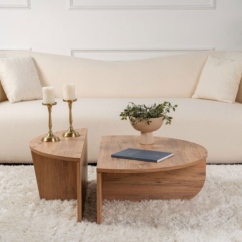 Lot De 2 Tables Basses En Bois