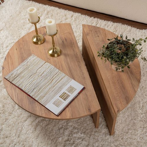 Lot De 2 Tables Basses En Bois