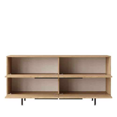 Buffet 4 Portes En Panneaux De Particules Et Métal L160cm