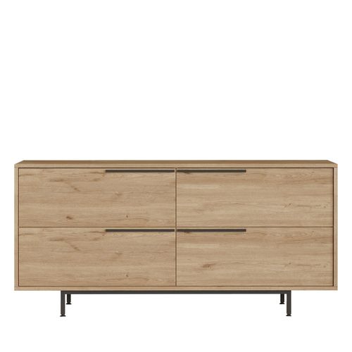 Buffet 4 Portes En Panneaux De Particules Et Métal L160cm
