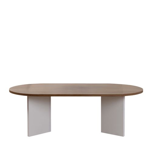 Table Basse Ovale En Bois 119x60cm