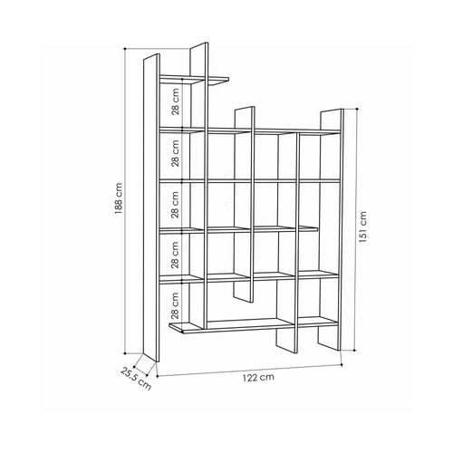 Étagère En Bois H188cm