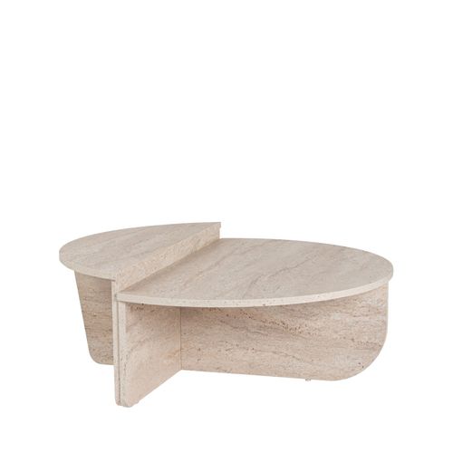 Lot De 2 Tables Basses Effet Travertin