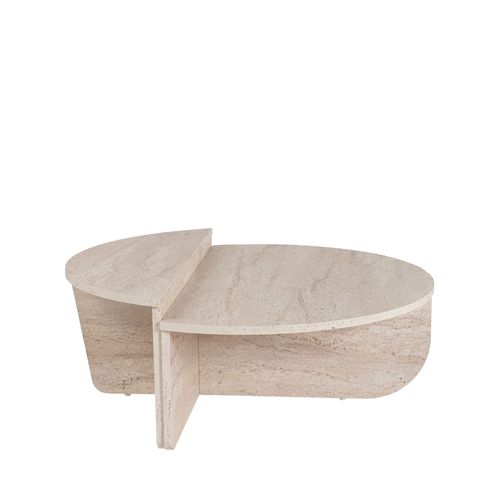 Lot De 2 Tables Basses Effet Travertin