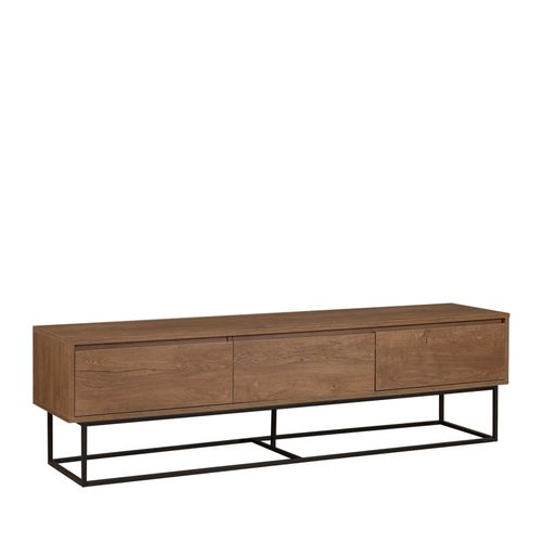 Meuble TV 3 Tiroirs En Panneaux De Particules Et Métal L180cm