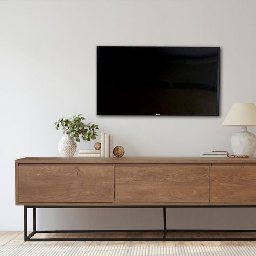 Meuble TV 3 Tiroirs En Panneaux De Particules Et Métal L180cm