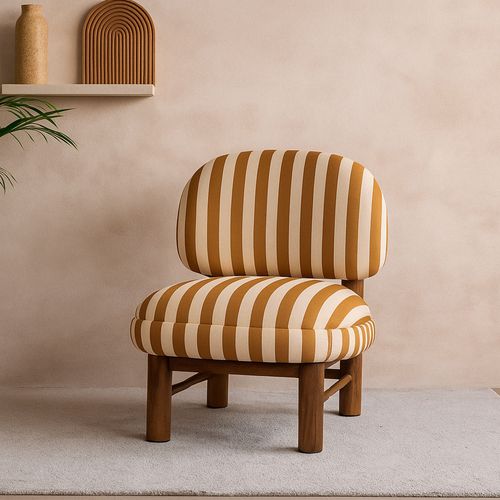 Fauteuil En Tissu Et Bois