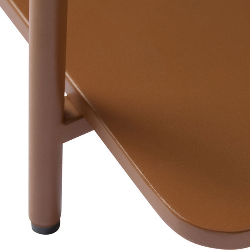 Table Basse Carrée 2 Plateaux En Métal 75x75cm