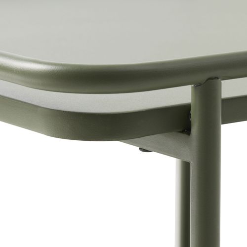 Table Basse Carrée 2 Plateaux En Métal 75x75cm