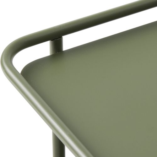 Table Basse Carrée 2 Plateaux En Métal 75x75cm