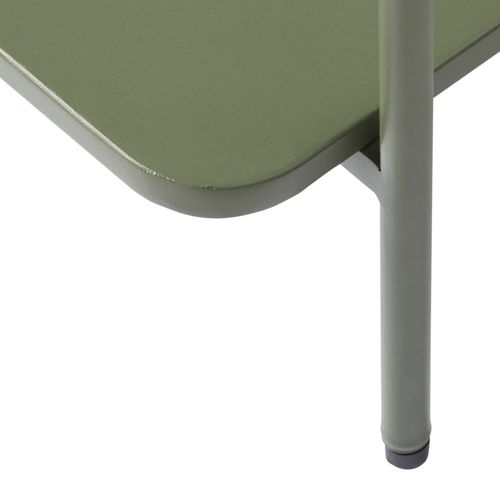 Table Basse Carrée 2 Plateaux En Métal 75x75cm