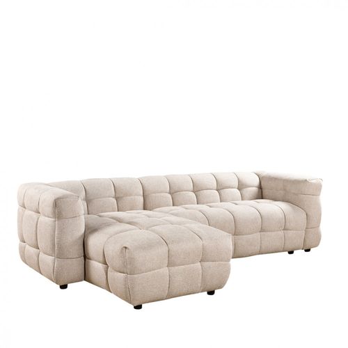 Canapé D'angle Réversible 4 Places En Tissu