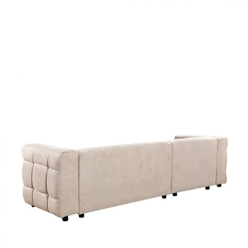 Canapé D'angle Réversible 4 Places En Tissu