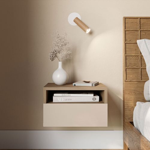 Table De Chevet Murale 1 Tiroir En Bois
