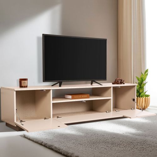 Meuble TV 3 Portes Effet Travertin L180cm