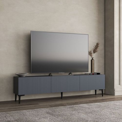 Meuble TV 3 Portes En Bois Et Métal L180cm