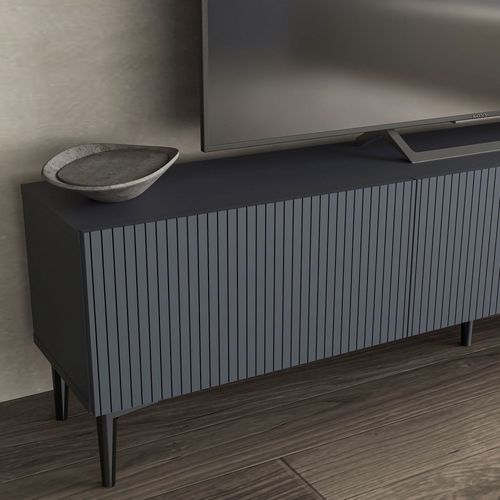 Meuble TV 3 Portes En Bois Et Métal L180cm