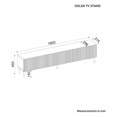 Meuble TV 3 Portes En Bois Et Métal L180cm