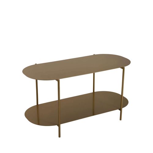 Table Basse Ovale En Métal 100x51cm