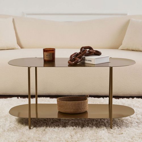 Table Basse Ovale En Métal 100x51cm