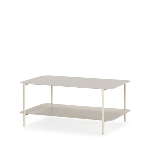 Table Basse Rectangulaire En Métal à Double Plateau