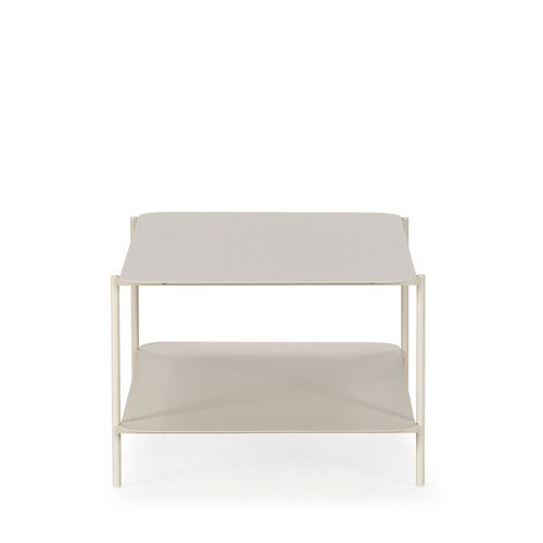 Table Basse Rectangulaire En Métal à Double Plateau