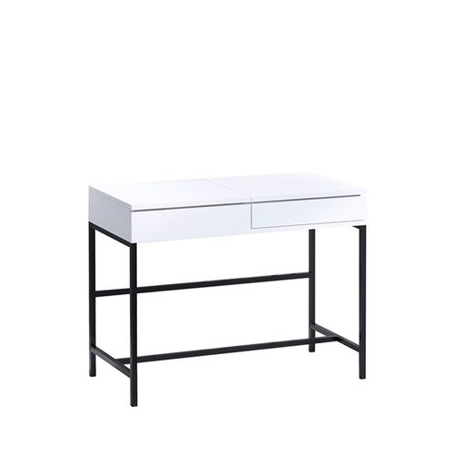 Coiffeuse 1 Tiroir Avec Miroir Et Rangement à Bijoux Intégré L100cm