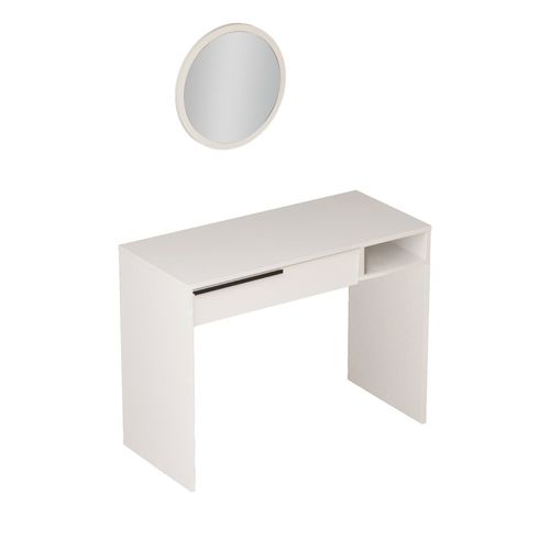 Coiffeuse 1 Tiroir Avec Miroir à Fixer L45cm