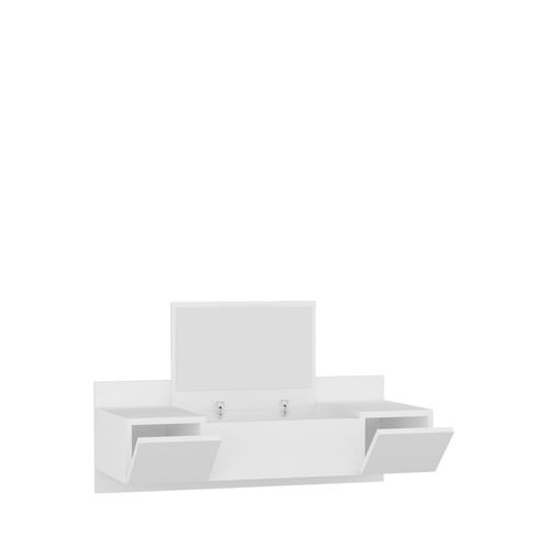 Coiffeuse Murale 3 Portes Avec Miroir Intégré L100cm