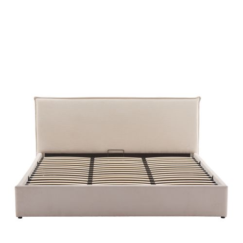 Lit Coffre En Velours Côtelé 180x200cm