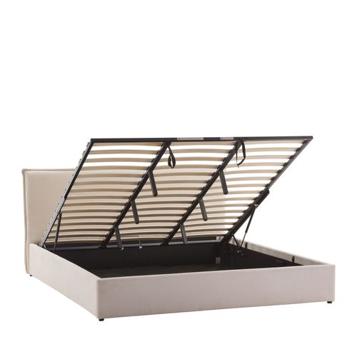 Lit Coffre En Velours Côtelé 180x200cm