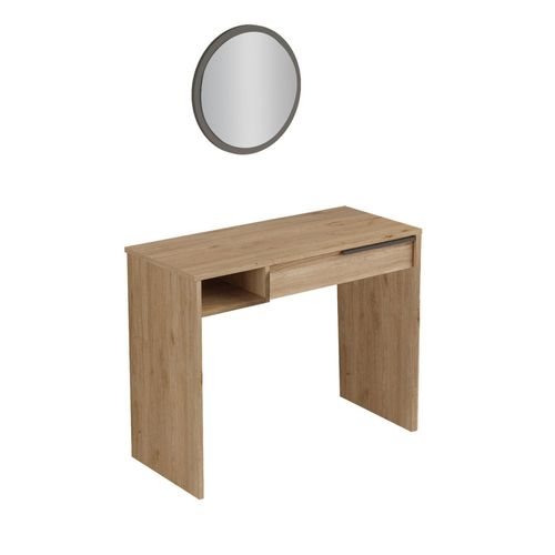 Coiffeuse 1 Tiroir Avec Miroir à Fixer L45cm