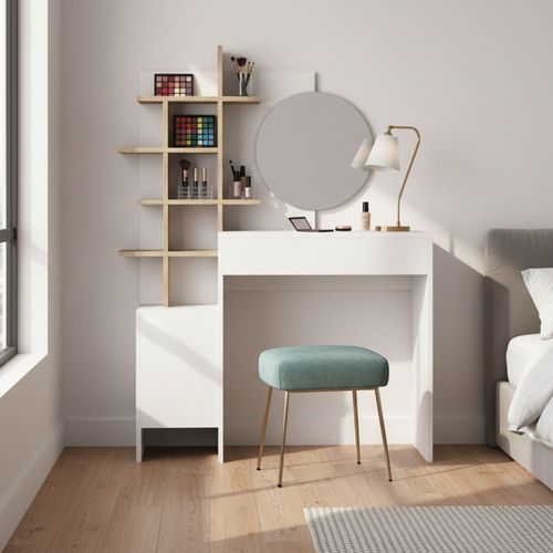 Coiffeuse 1 Tiroir Avec Miroir L71,50cm