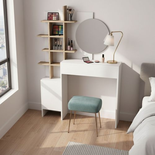 Coiffeuse 1 Tiroir Avec Miroir L71,50cm